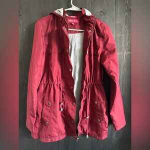 Merona Red Utility Jacket with Elasticized Details